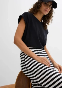 bonprix Basics|Shirts & Tops^Boxy-Shirt mit reiner Bio-Baumwolle schwarz
