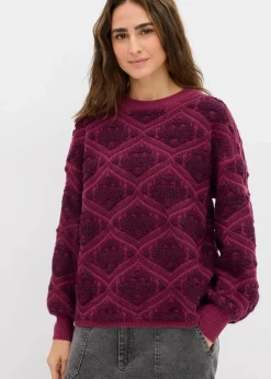 bonprix Bekleidung·Umstandsmode|Bekleidung·Jeans^Boxy-Strickpullover beere/holunderbeere