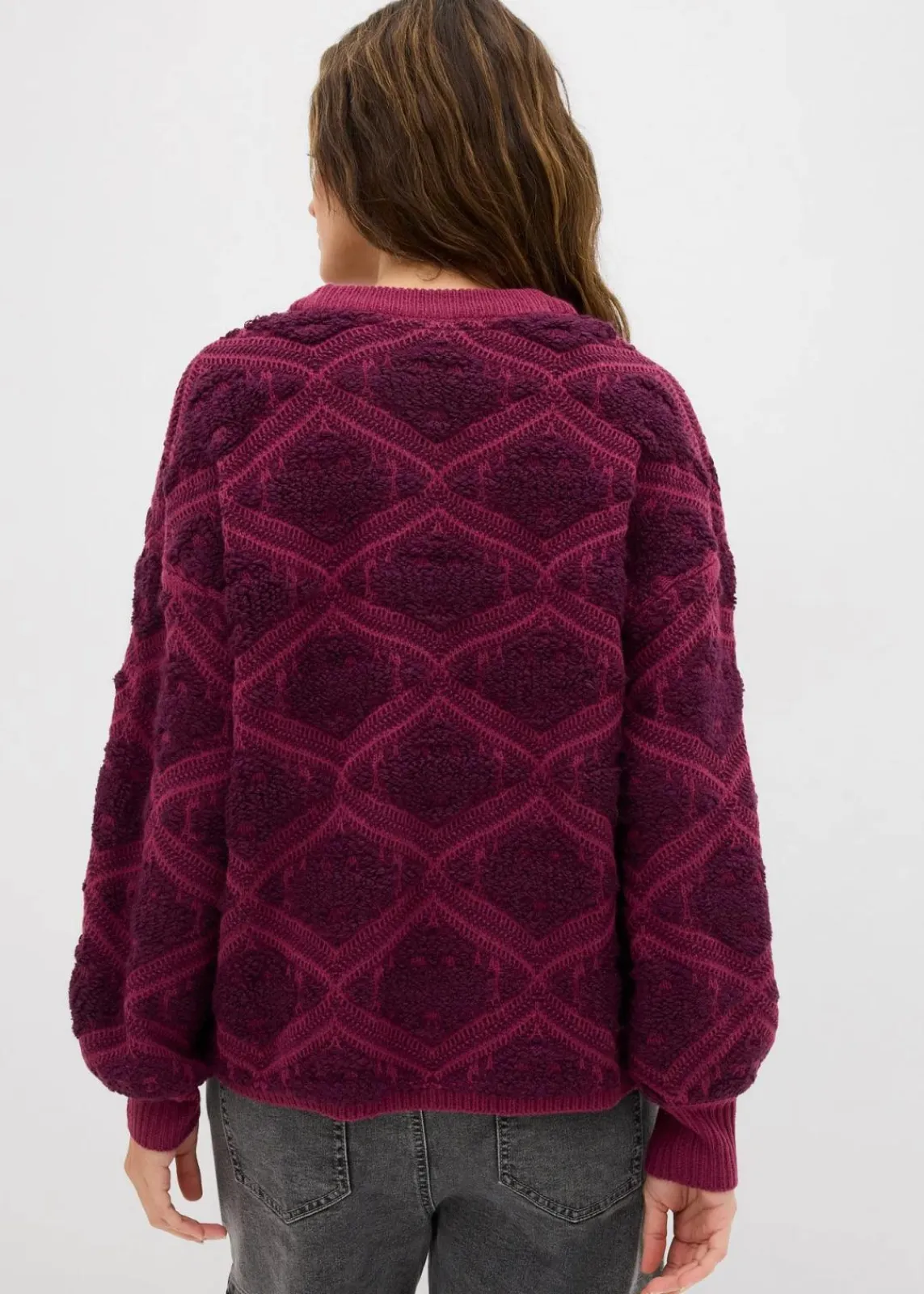 bonprix Bekleidung·Umstandsmode|Bekleidung·Jeans^Boxy-Strickpullover beere/holunderbeere