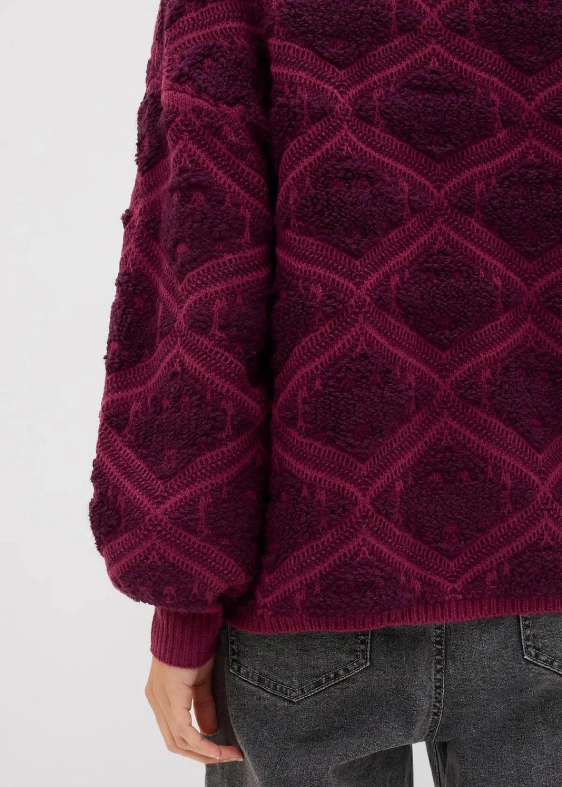 bonprix Bekleidung·Umstandsmode|Bekleidung·Jeans^Boxy-Strickpullover beere/holunderbeere