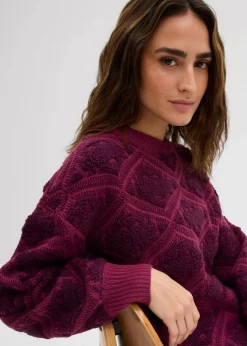 bonprix Bekleidung·Umstandsmode|Bekleidung·Jeans^Boxy-Strickpullover beere/holunderbeere
