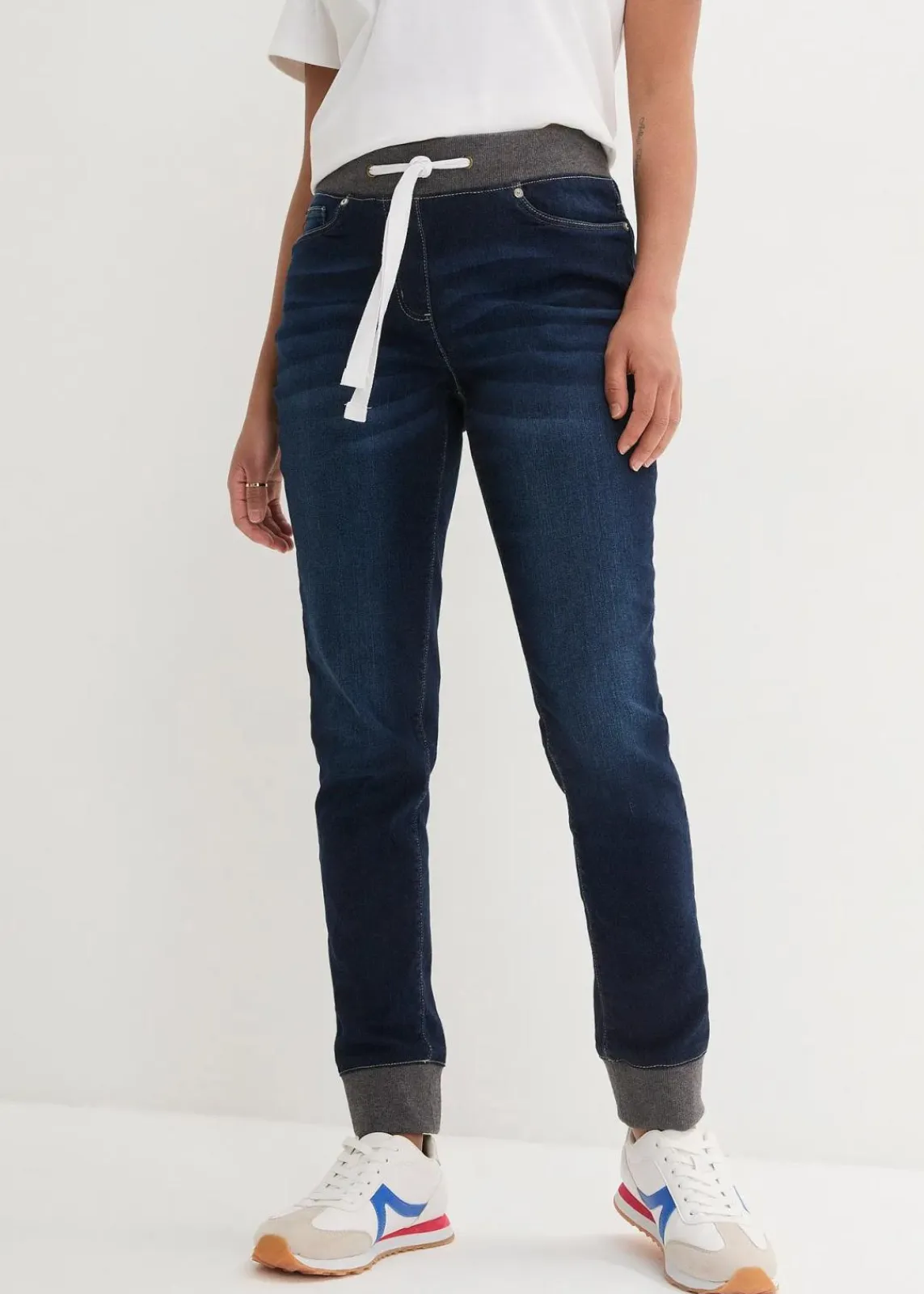 bonprix Bekleidung·Shirts & Tops|Jeans^Boyfriend Jeans Mid Waist, Bequembund nachtblau denim