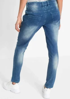 bonprix Bekleidung·Shirts & Tops|Jeans^Boyfriend-Jeans dunkelblau denim used
