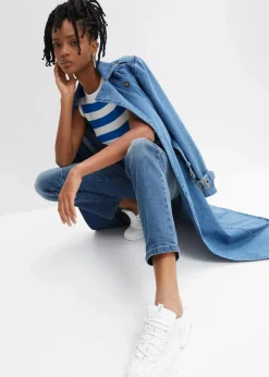 bonprix Bekleidung·Shirts & Tops|Jeans^Boyfriend-Jeans dunkelblau denim used