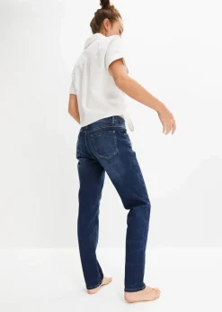 bonprix Jeans|Kurzgrößen^Boyfriend-Jeans dunkelblau denim