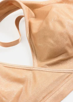 bonprix Basics|Bhs^Bralette aus schimmerndem Material goldbeige
