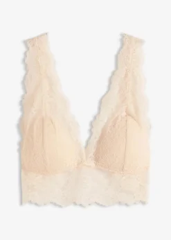 bonprix Wäsche·Dessous|Wäsche·Bhs^Bralette aus zarter Spitze cremerosa