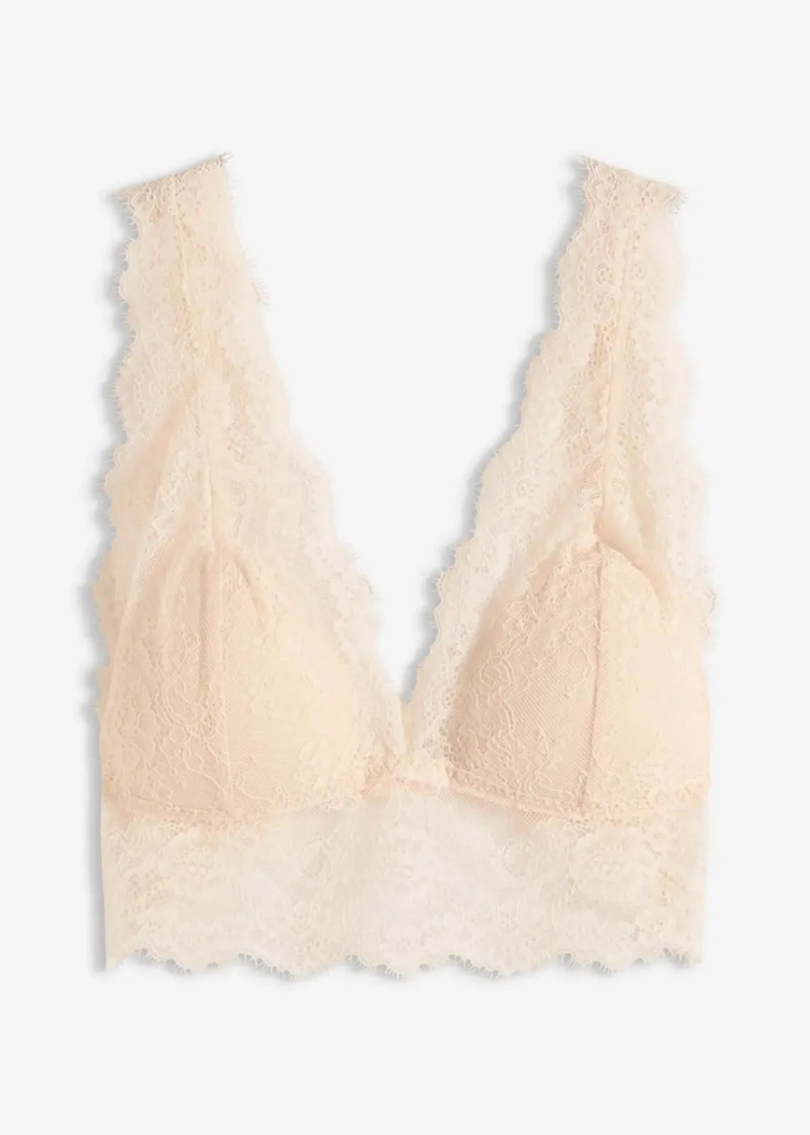 bonprix Wäsche·Dessous|Wäsche·Bhs^Bralette aus zarter Spitze cremerosa