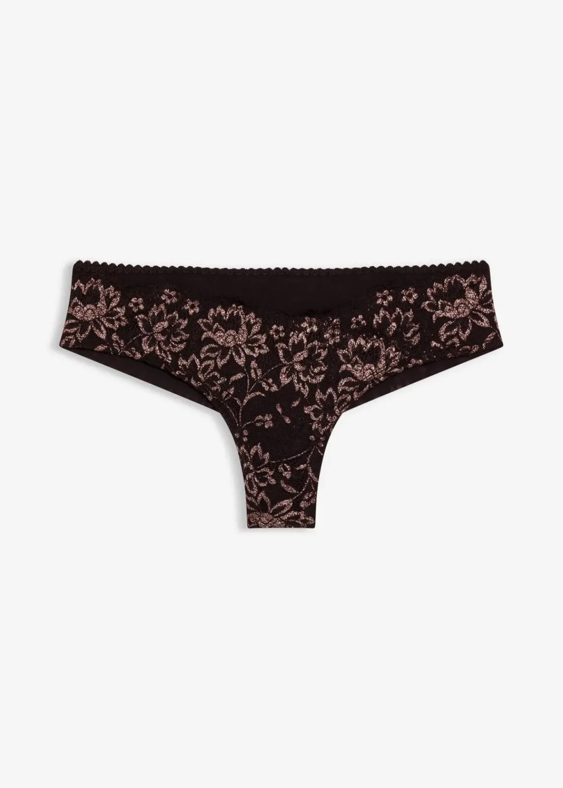 bonprix Wäsche·Dessous|Wäsche·Höschen^Brazilslip mit Glitzergarn schwarz/kupfer