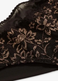 bonprix Wäsche·Dessous|Wäsche·Höschen^Brazilslip mit Glitzergarn schwarz/kupfer