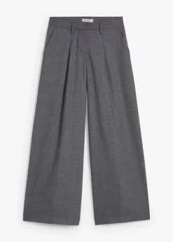 bonprix Bekleidung·Kleider|Hosen^Bundfaltenhose anthrazit meliert