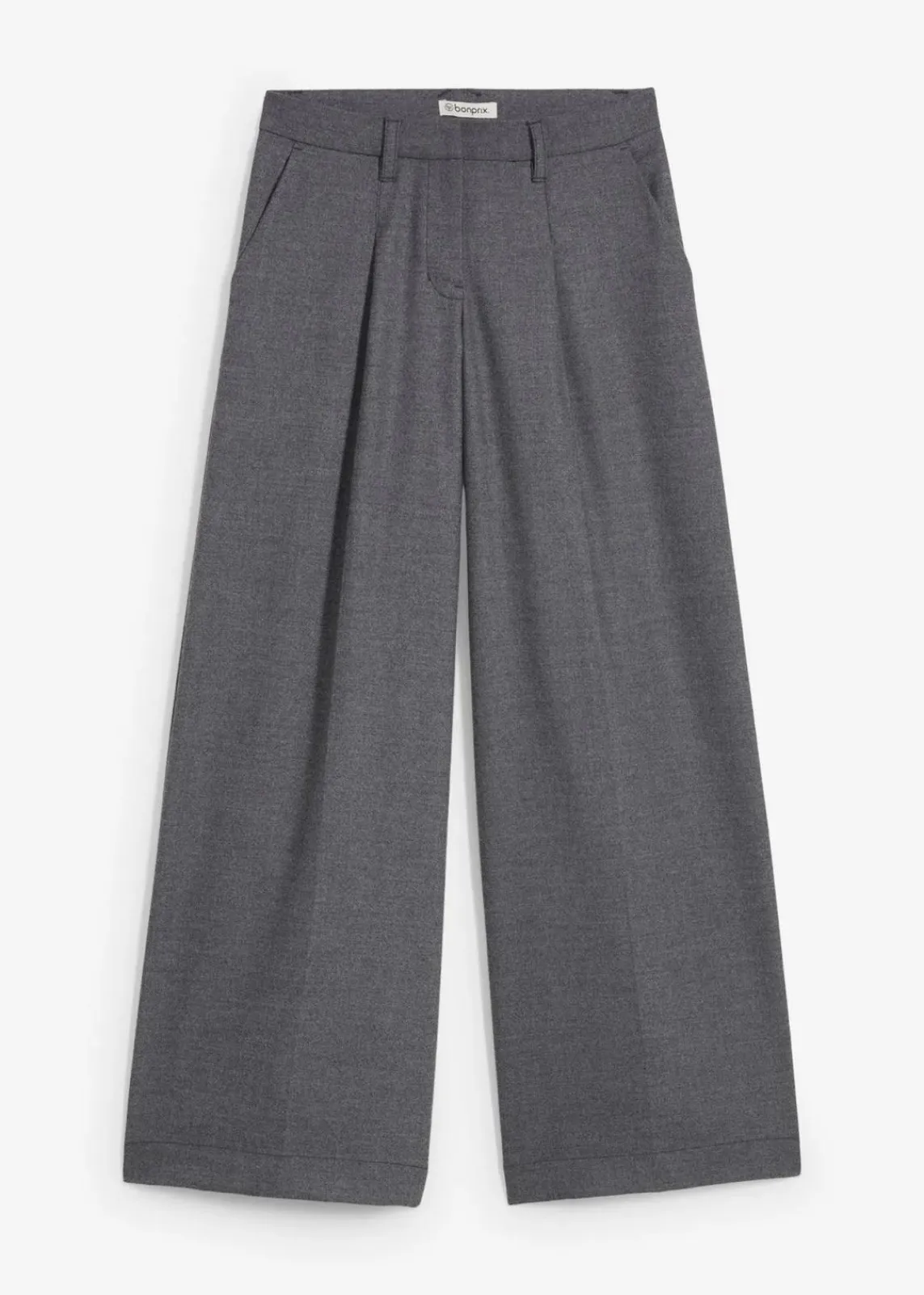 bonprix Bekleidung·Kleider|Hosen^Bundfaltenhose anthrazit meliert