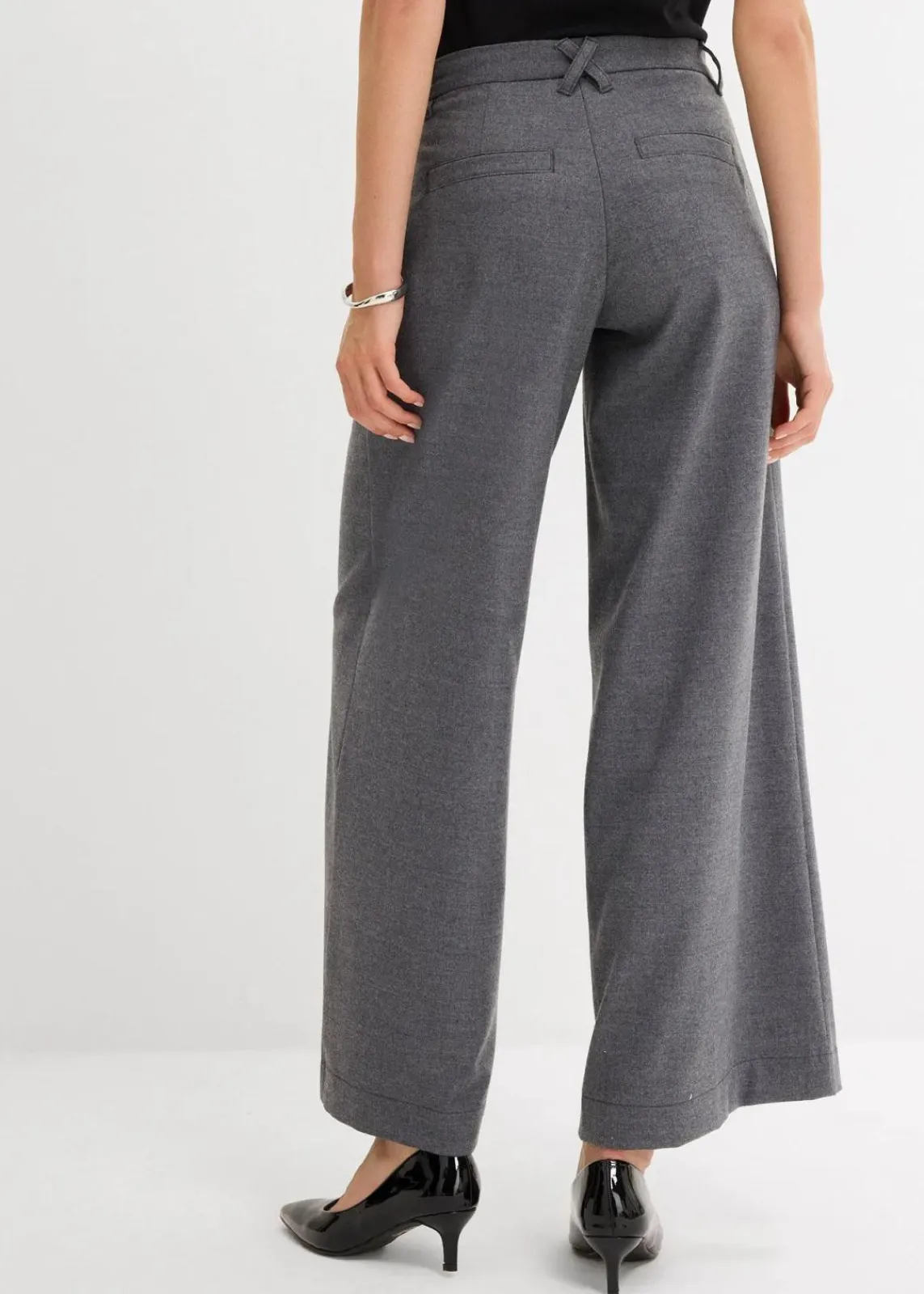 bonprix Bekleidung·Kleider|Hosen^Bundfaltenhose anthrazit meliert