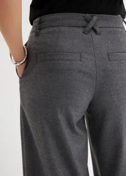 bonprix Bekleidung·Kleider|Hosen^Bundfaltenhose anthrazit meliert