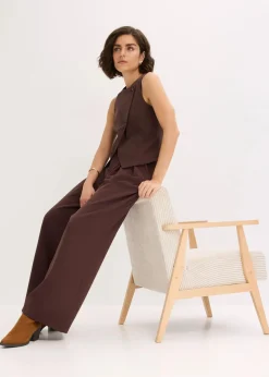 bonprix Hosen|Bekleidung·Kleider^Bundfaltenhose dunkelbraun