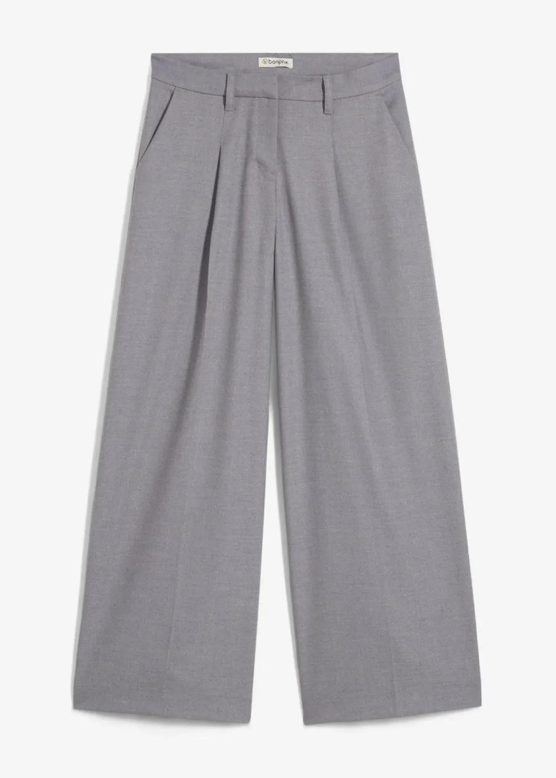 bonprix Hosen|Bekleidung·Kleider^Bundfaltenhose hellgrau meliert