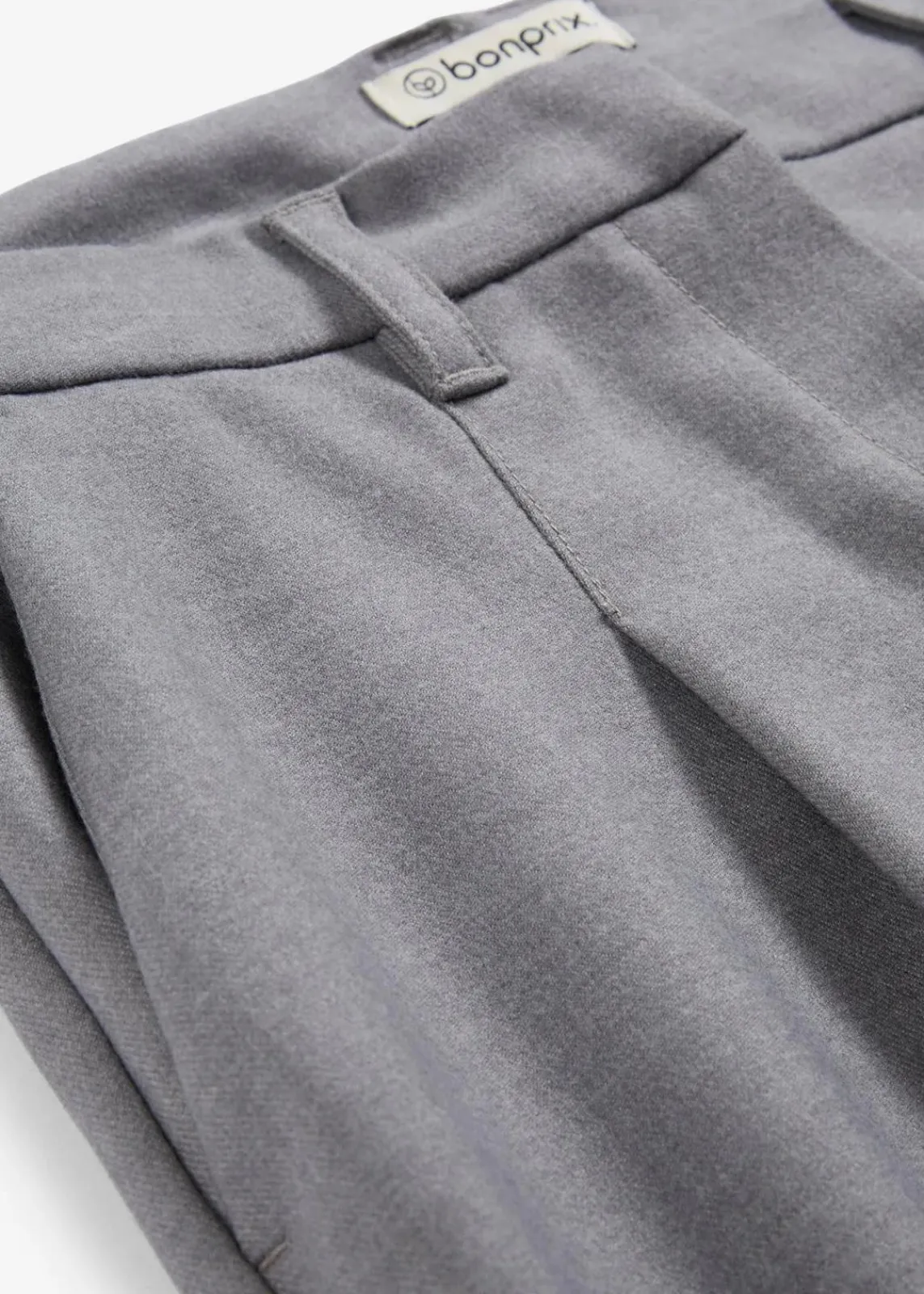 bonprix Hosen|Bekleidung·Kleider^Bundfaltenhose hellgrau meliert