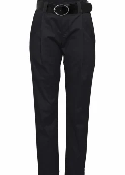 bonprix Hosen^Bundfaltenhose aus Baumwolle schwarz
