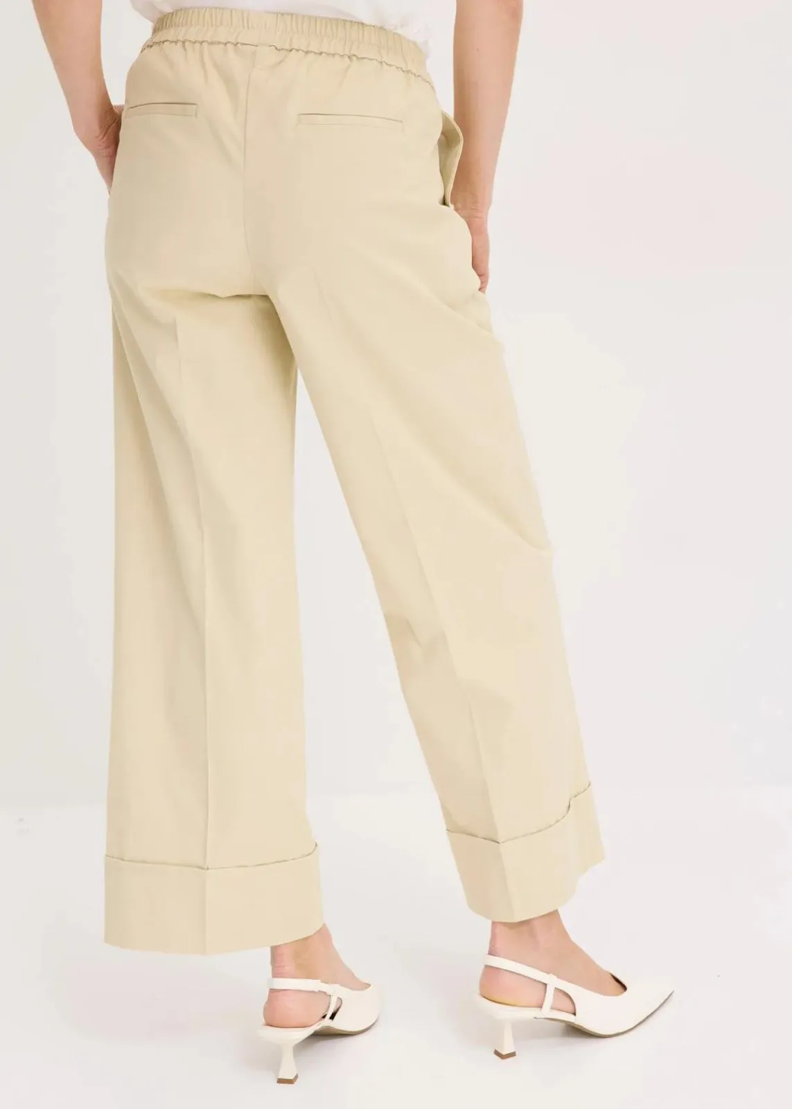 bonprix Bekleidung·Kleider|Hosen^Bundfaltenhose aus Baumwollstretch hellsand