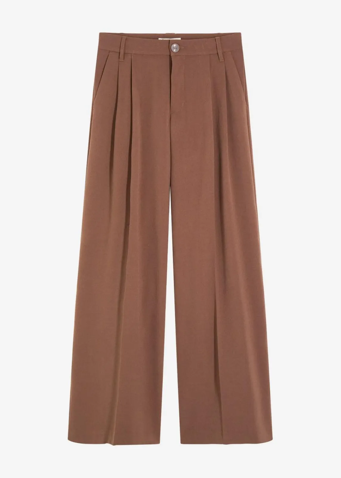 bonprix Bekleidung·Kleider|Hosen^Bundfaltenhose aus fließendem Viskose-Mix braun