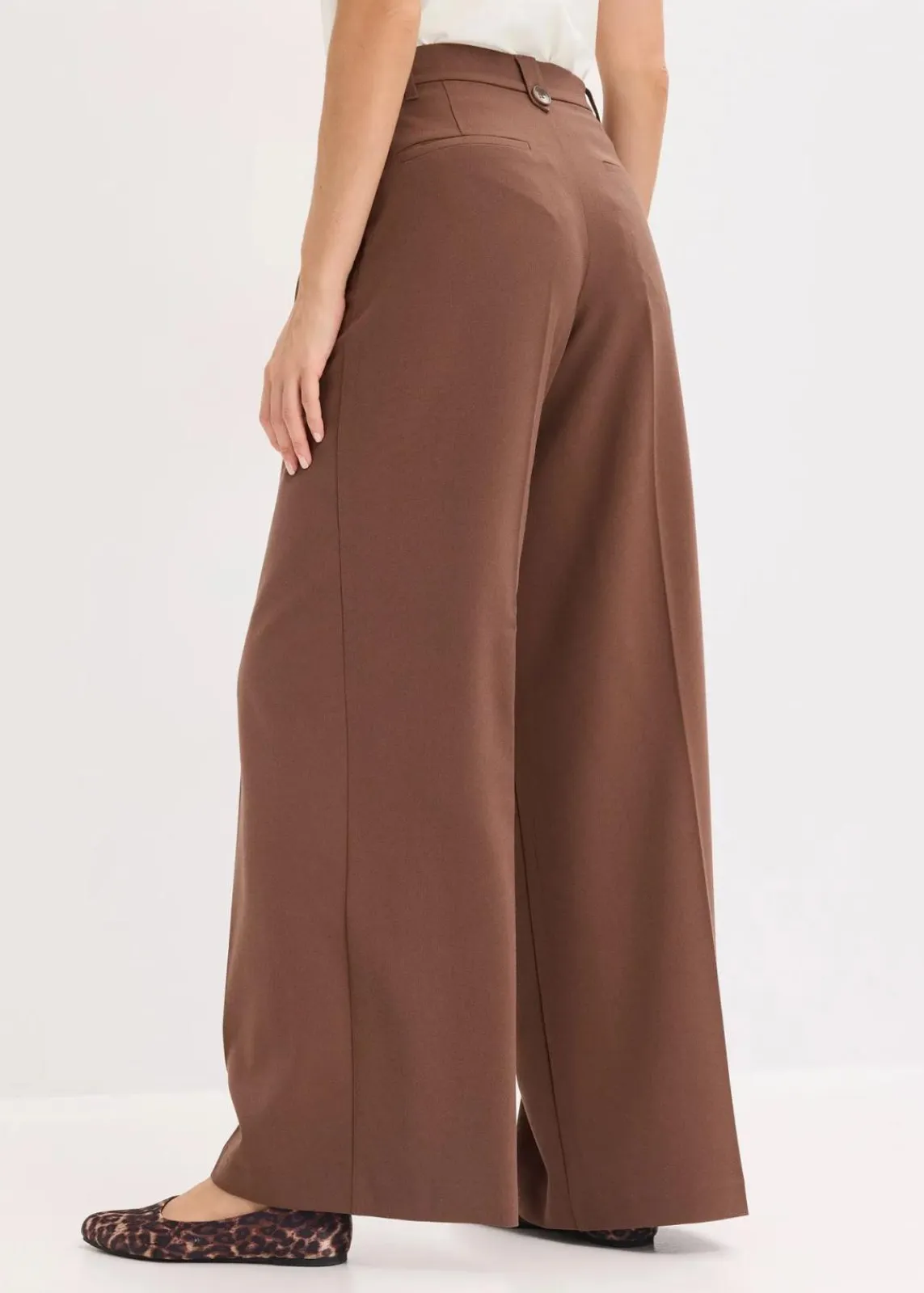 bonprix Bekleidung·Kleider|Hosen^Bundfaltenhose aus fließendem Viskose-Mix braun