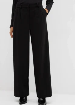 bonprix Hosen|Bekleidung·Kleider^Bundfaltenhose aus Viskose-Mix schwarz