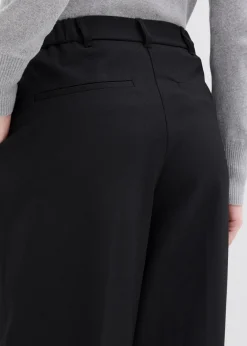 bonprix Hosen|Bekleidung·Kleider^Bundfaltenhose mit Bequembund und Schlitz schwarz