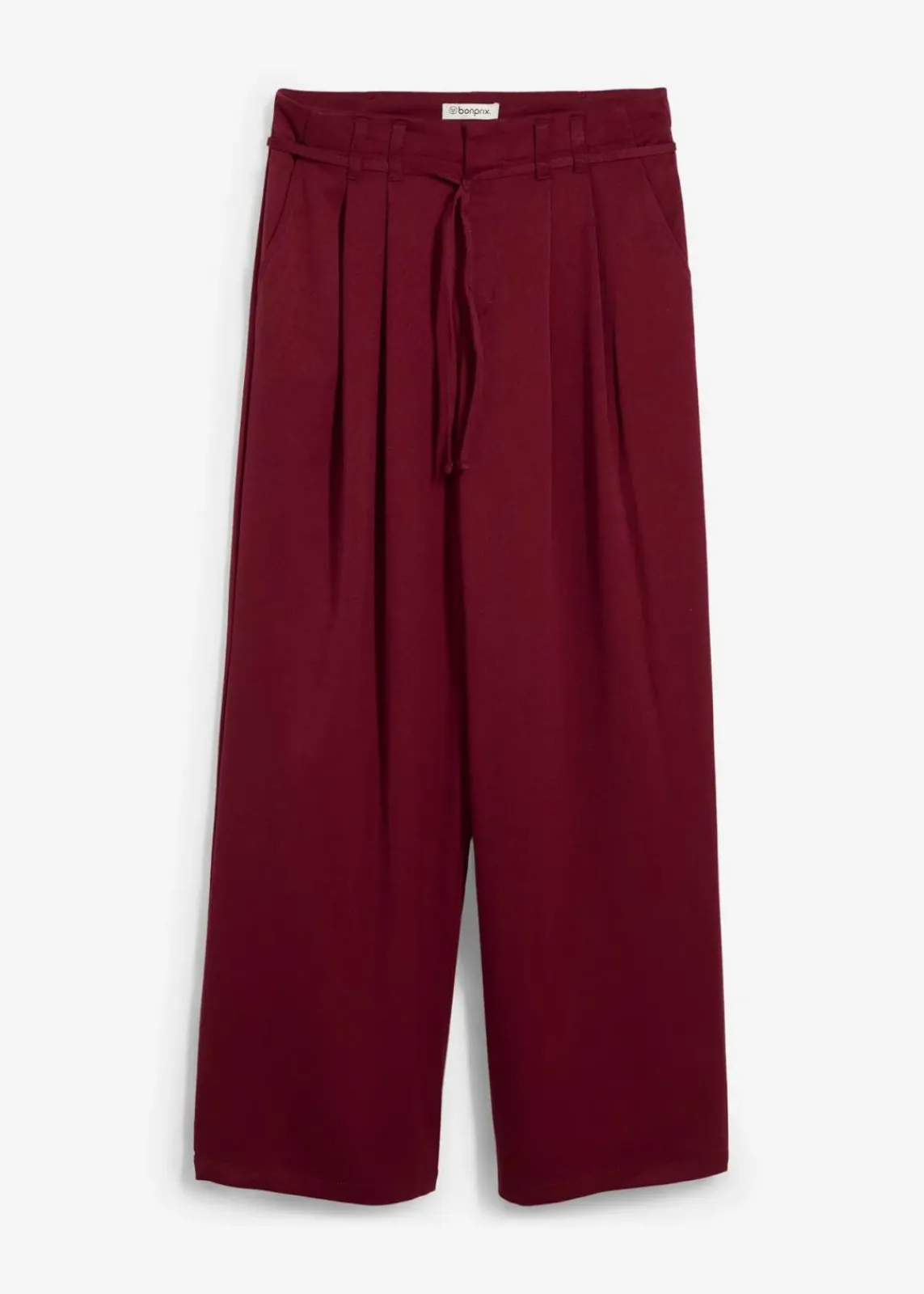 bonprix Bekleidung·Kleider|Hosen^Bundfaltenhose mit Bindeband dunkelbeere