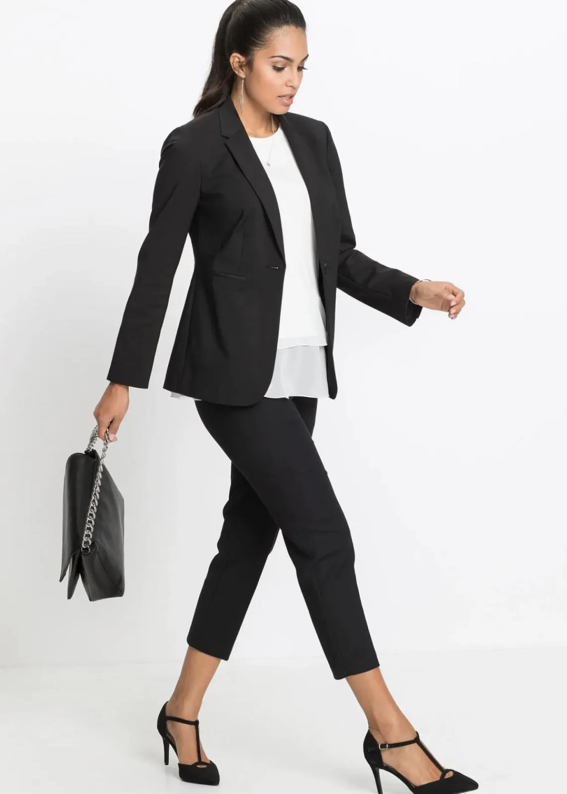 bonprix Bekleidung·Kleider^7/8-Business-Hose schwarz