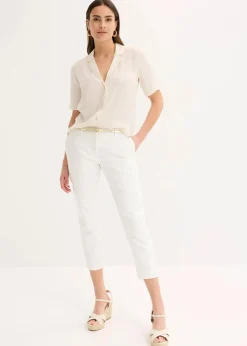 bonprix Bekleidung·Kleider^7/8-Business-Hose wollweiß