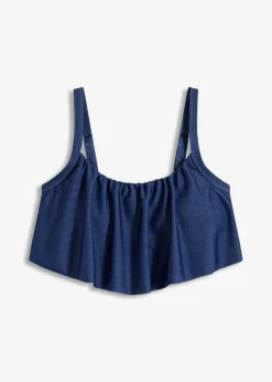 bonprix Mix & Match|Bikinis^Bustier Bikini Oberteil in Jeansoptik dunkelblau denim