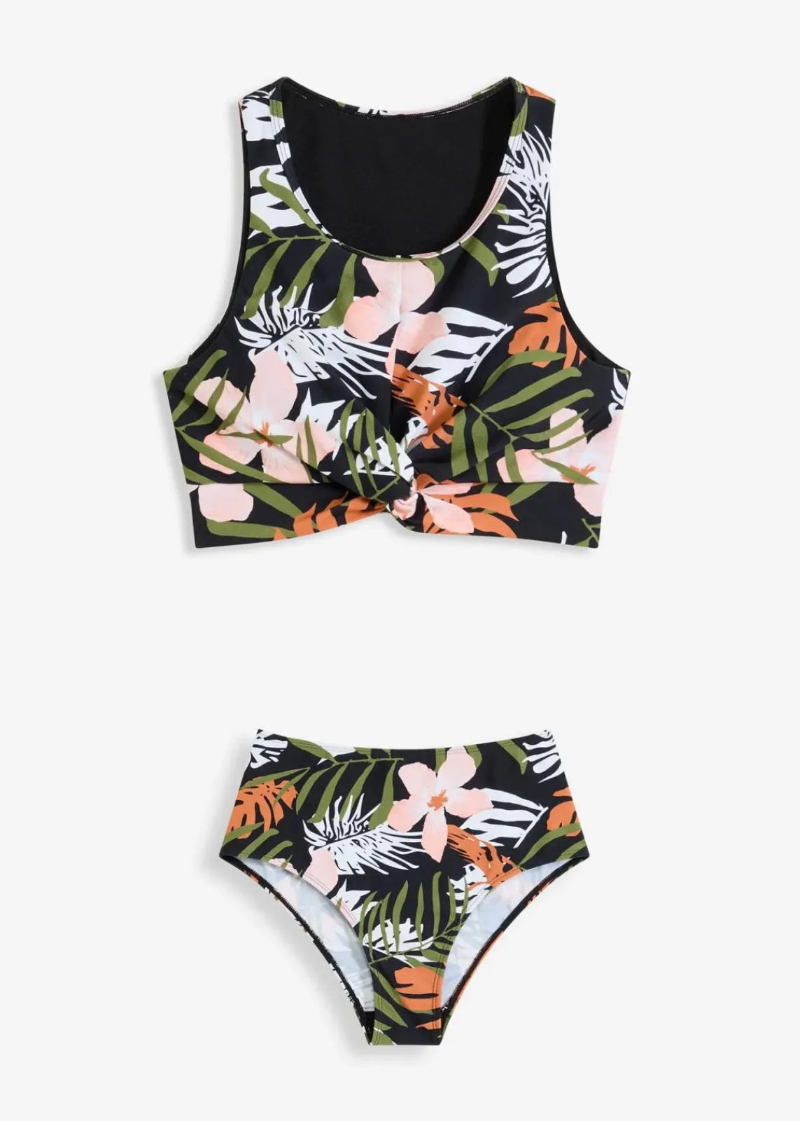 bonprix Nachhaltigere Materialien|Bikinis^Bustier Bikini (2-tlg.Set) schwarz floral