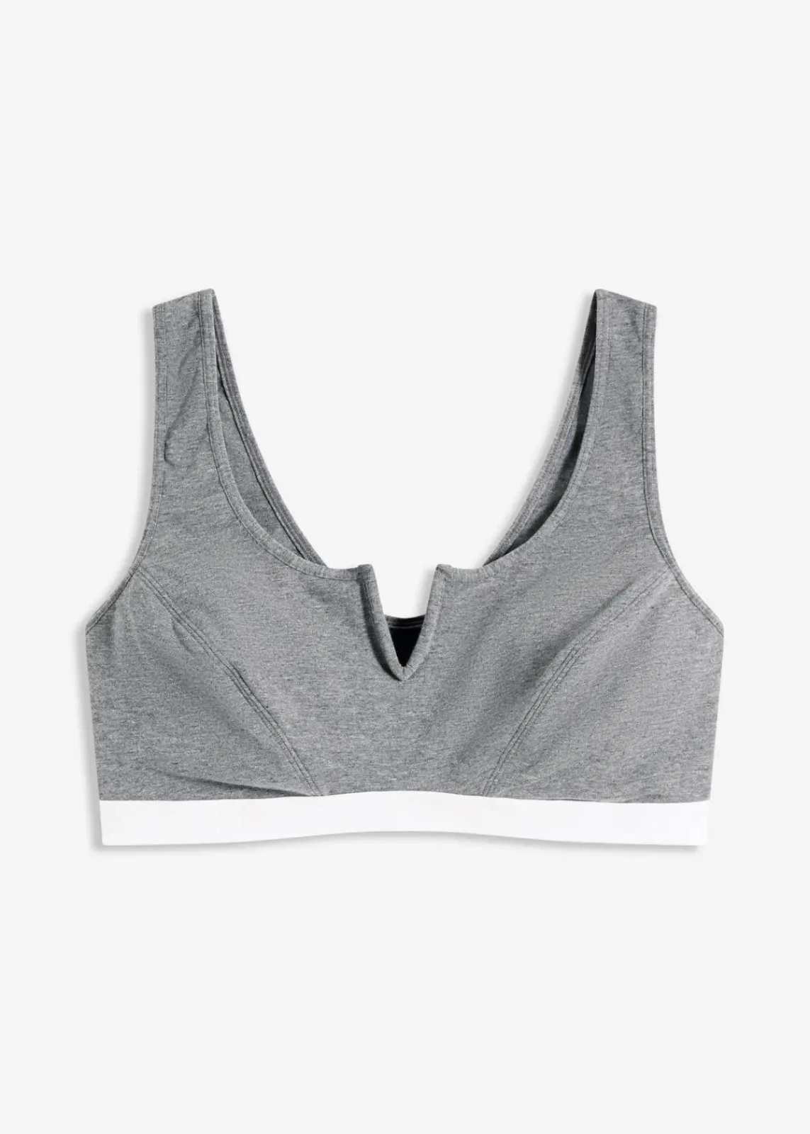 bonprix Wäsche·Baumwollunterwäsche|Nachhaltigere Materialien^Bustier mit Bio-Baumwolle grau meliert
