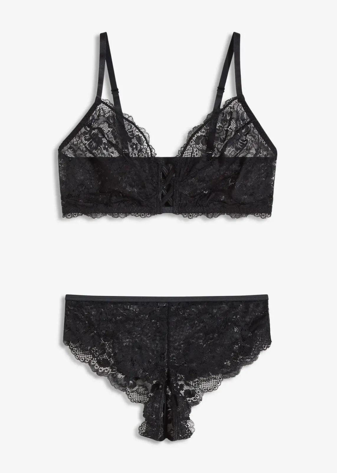 bonprix Erotikwäsche|Bhs^Bustier und Brazil ouvert (2-tlg.Set) schwarz