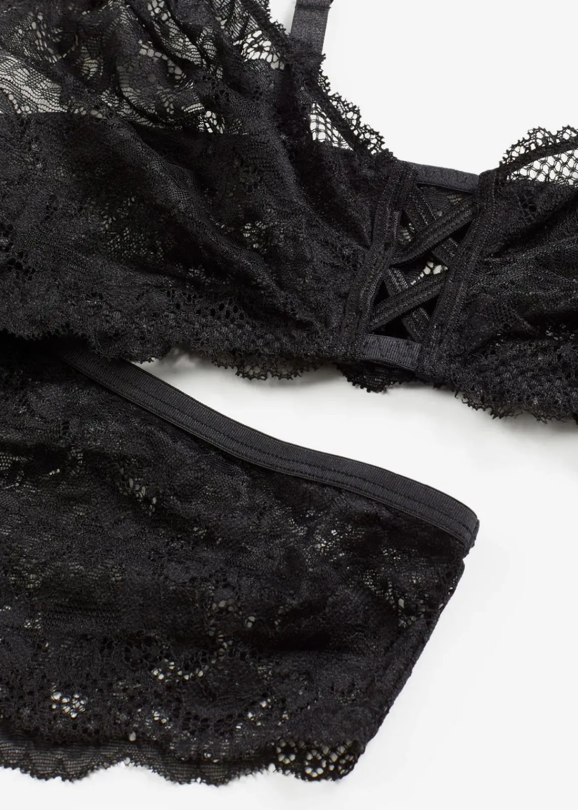 bonprix Erotikwäsche|Bhs^Bustier und Brazil ouvert (2-tlg.Set) schwarz