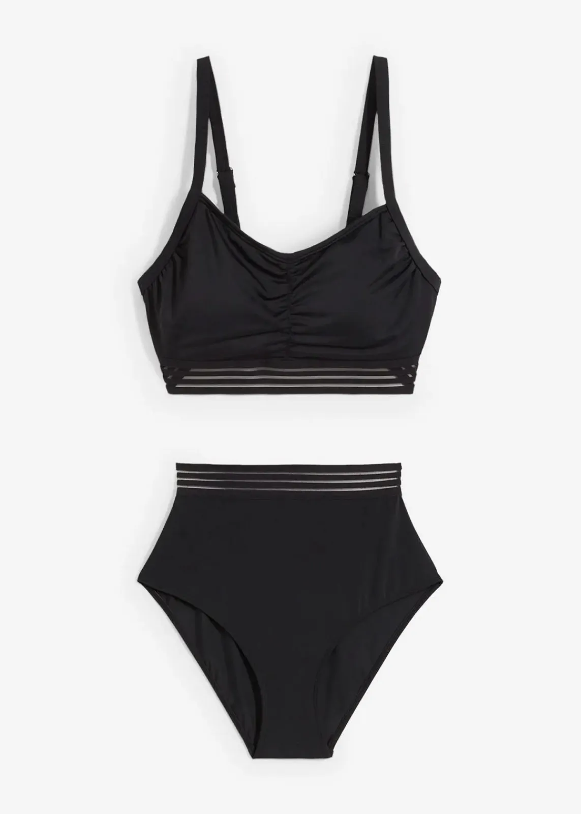 bonprix Bikinis|Nachhaltigere Materialien^Bustier-Bikini (2-tlg.Set) schwarz