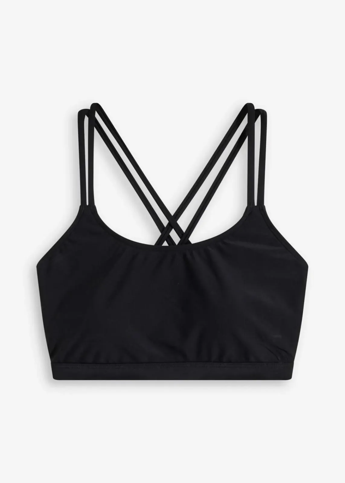 bonprix Nachhaltigere Materialien|Sport Bademode^Bustier-Bikinioberteil mit gekreuzten Trägern schwarz
