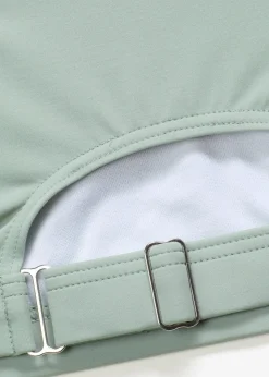bonprix Nachhaltigere Materialien|Sport Bademode^Bustier-Bikinioberteil mit verstellbarer Unterbrust graugrün