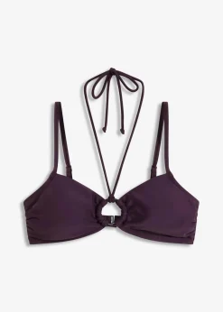 bonprix Nachhaltigere Materialien|Mix & Match^Bustier-Bikinioberteil mit Ringdetail dunkellila