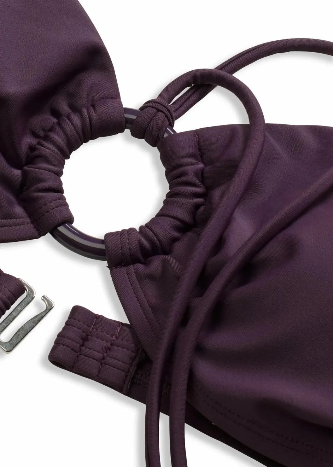 bonprix Nachhaltigere Materialien|Mix & Match^Bustier-Bikinioberteil mit Ringdetail dunkellila