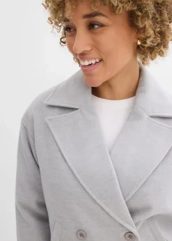 bonprix Bekleidung·Hosen|Jacken & Mäntel^Cabanjacke, Wollimitat hellgrau meliert
