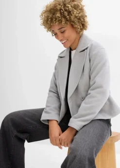 bonprix Bekleidung·Hosen|Jacken & Mäntel^Cabanjacke, Wollimitat hellgrau meliert