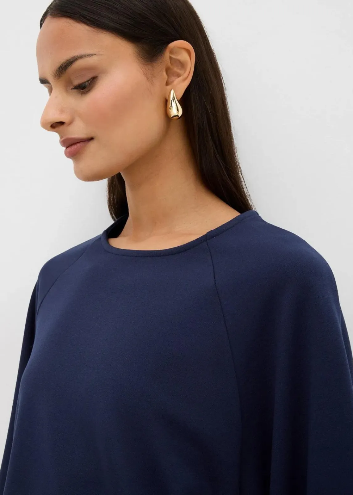 bonprix Shirts & Tops^Cape-Langarmshirt dunkelblau