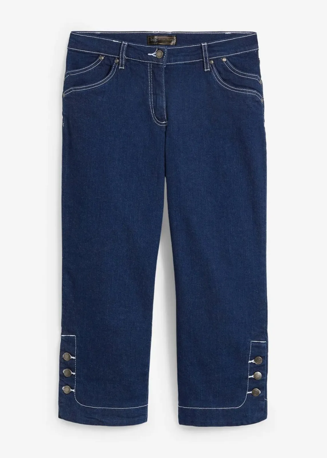 bonprix Jeans|Bekleidung·Shirts & Tops^Capri Jeans Mid Waist blue stone