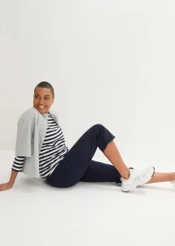 bonprix Hosen|Bekleidung·Kleider^Capri-Hose aus Baumwoll-Mix dunkelblau