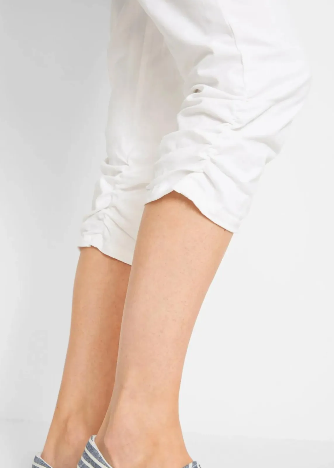 bonprix Hosen|Bekleidung·Kleider^Capri-Hose aus Baumwoll-Mix weiß