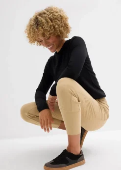 bonprix Bekleidung·Kleider|Hosen^Capri-Hose aus softem Material hellkhaki