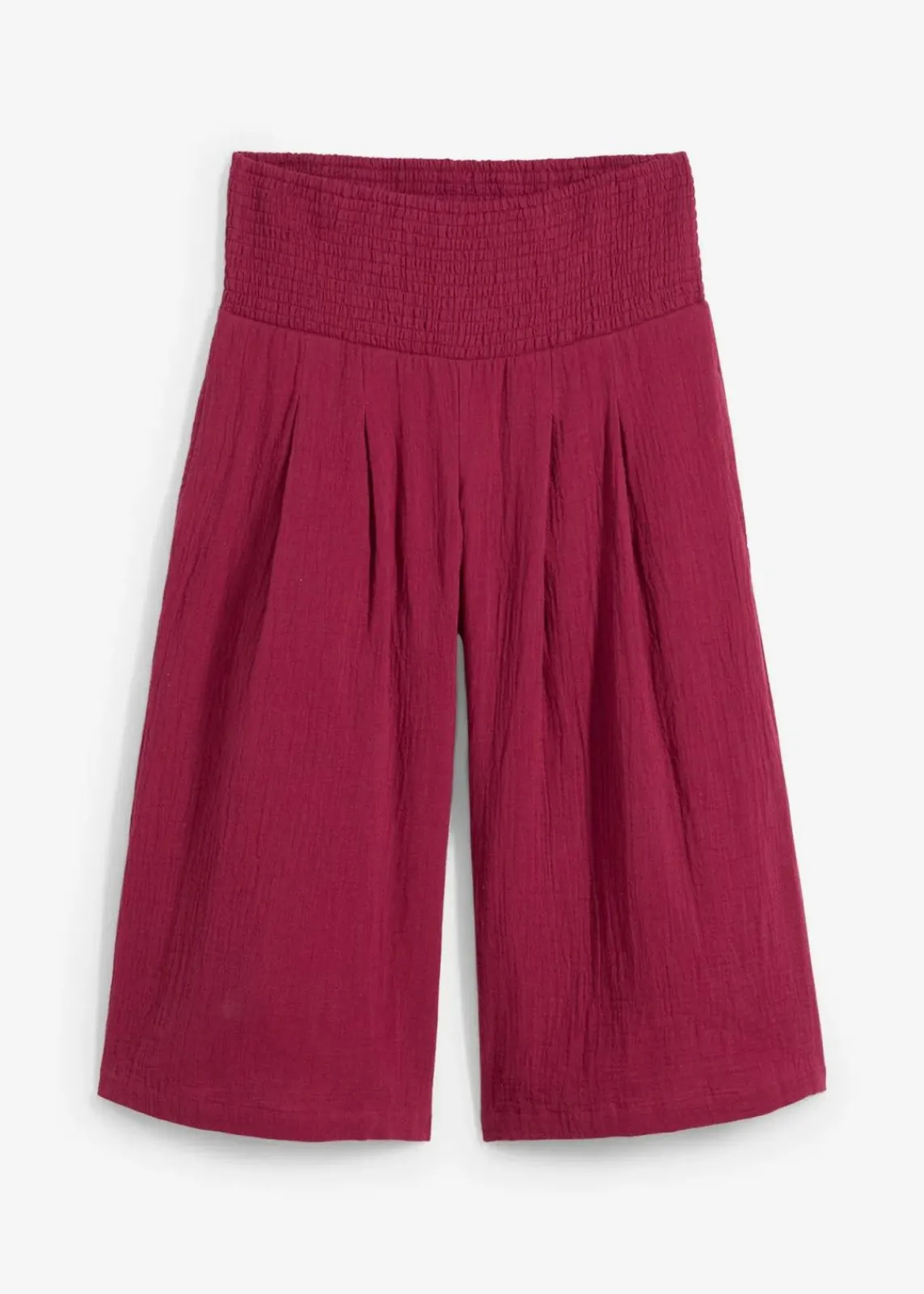 bonprix Hosen|Bekleidung·Kleider^Capri-Hose aus softem Musselin rhododendronrot