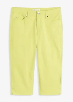 bonprix Hosen|Bekleidung·Kleider^Capri-Hose mit Bequembund zitrusgelb