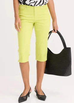 bonprix Hosen|Bekleidung·Kleider^Capri-Hose mit Bequembund zitrusgelb